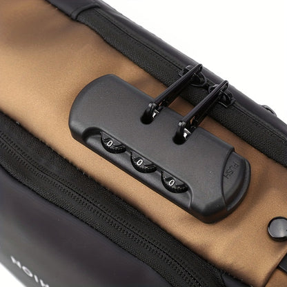 Anti-theft shoulder bag with USB charging port