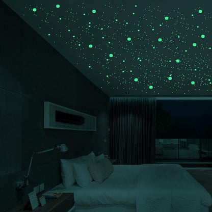 Luminous 3D stars and dots wall sticker for the child's bedroom