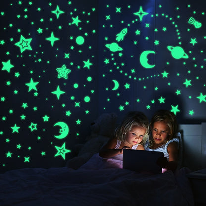 Luminous 3D stars and dots wall sticker for the child's bedroom