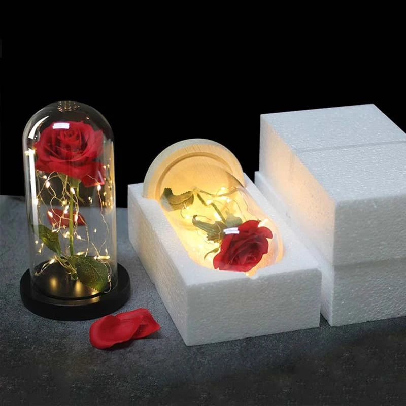 Rose éternelle LED en verre - Le cadeau parfait pour exprimer votre amour