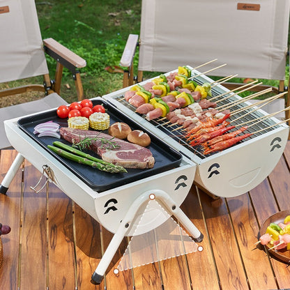 Portable Barbecue for Tourist Use 