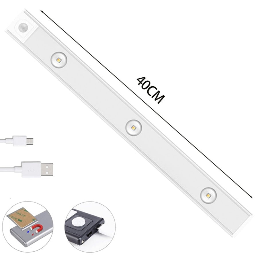 Ultra-thin USB LED lamp with motion sensor