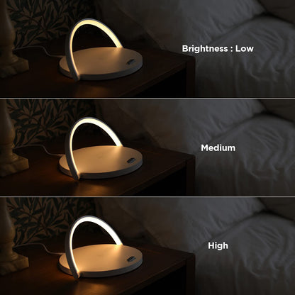 Lampe de table LED avec chargeur sans fil  DESOUTILS