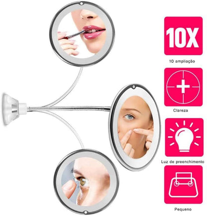 Make-It-Bright Miroir Maquillage Lumineux Grossissant 10x