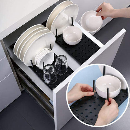 DishWare- Organisateur rangement support de séchage de vaisselle de cuisine réglable