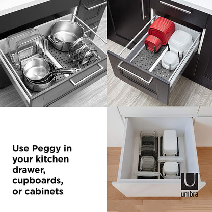 DishWare- Organisateur rangement support de séchage de vaisselle de cuisine réglable