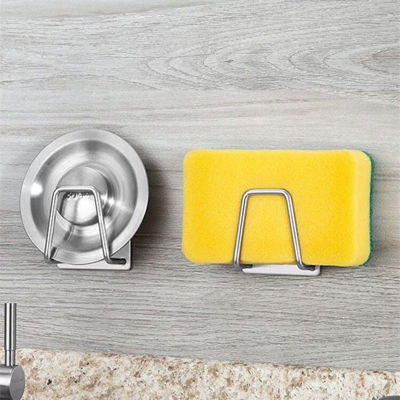 Self-Adhesive Stainless Steel Drain Rack