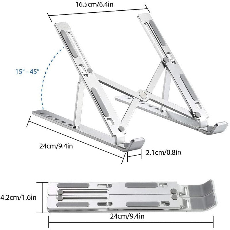 Support pour ordinateur portable en Aluminium 10-15.6 pouces tablette