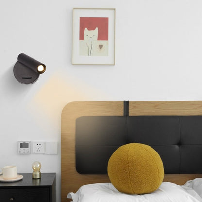 Brass LED wall light with switch