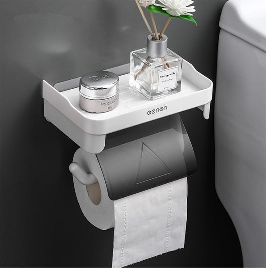Multifunction Wall Mounted Toilet Paper Roll Storage Holder