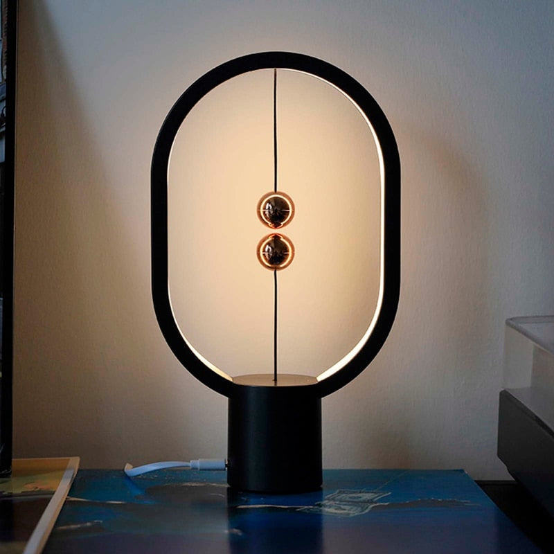 Светодиодная настольная лампа из дерева с сенсорным управлением