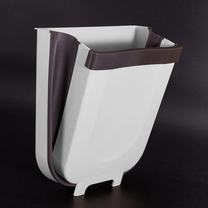 Title: 9L Folding Trash Can, Hanging Kitchen Organizer, by Desoutil