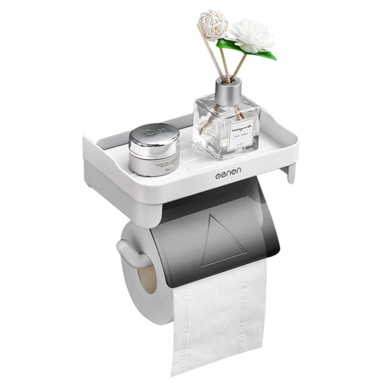 Multifunction Wall Mounted Toilet Paper Roll Storage Holder