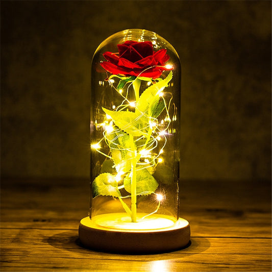 Rose éternelle LED en verre - Le cadeau parfait pour exprimer votre amour