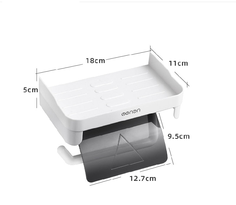 Support de Rangement Mural Multifonction pour Rouleau de Papier Toilette