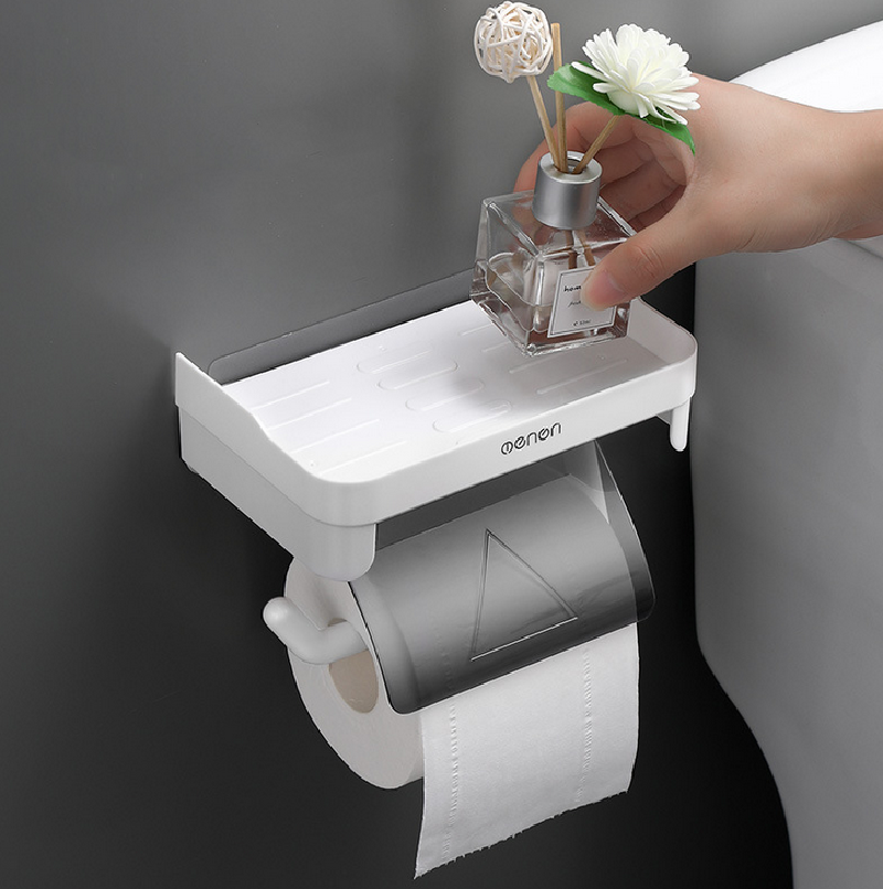 Multifunction Wall Mounted Toilet Paper Roll Storage Holder