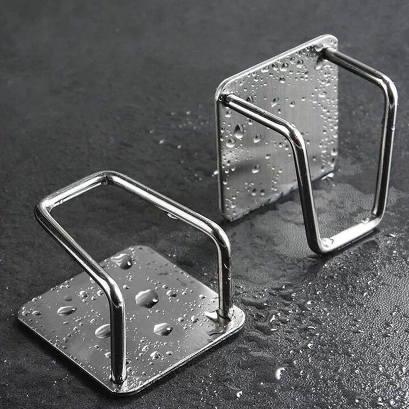 Self-Adhesive Stainless Steel Drain Rack