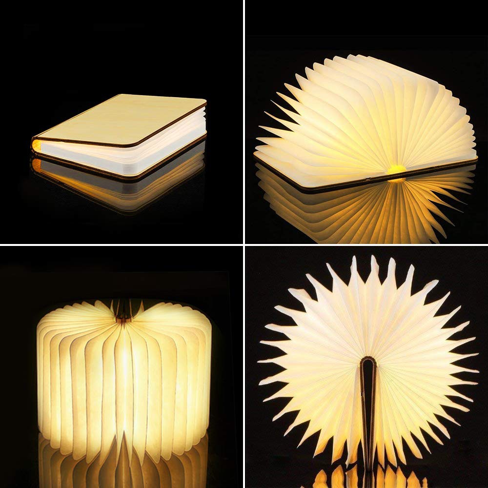 Folding 3D LED night light in the shape of a book -DesOutils