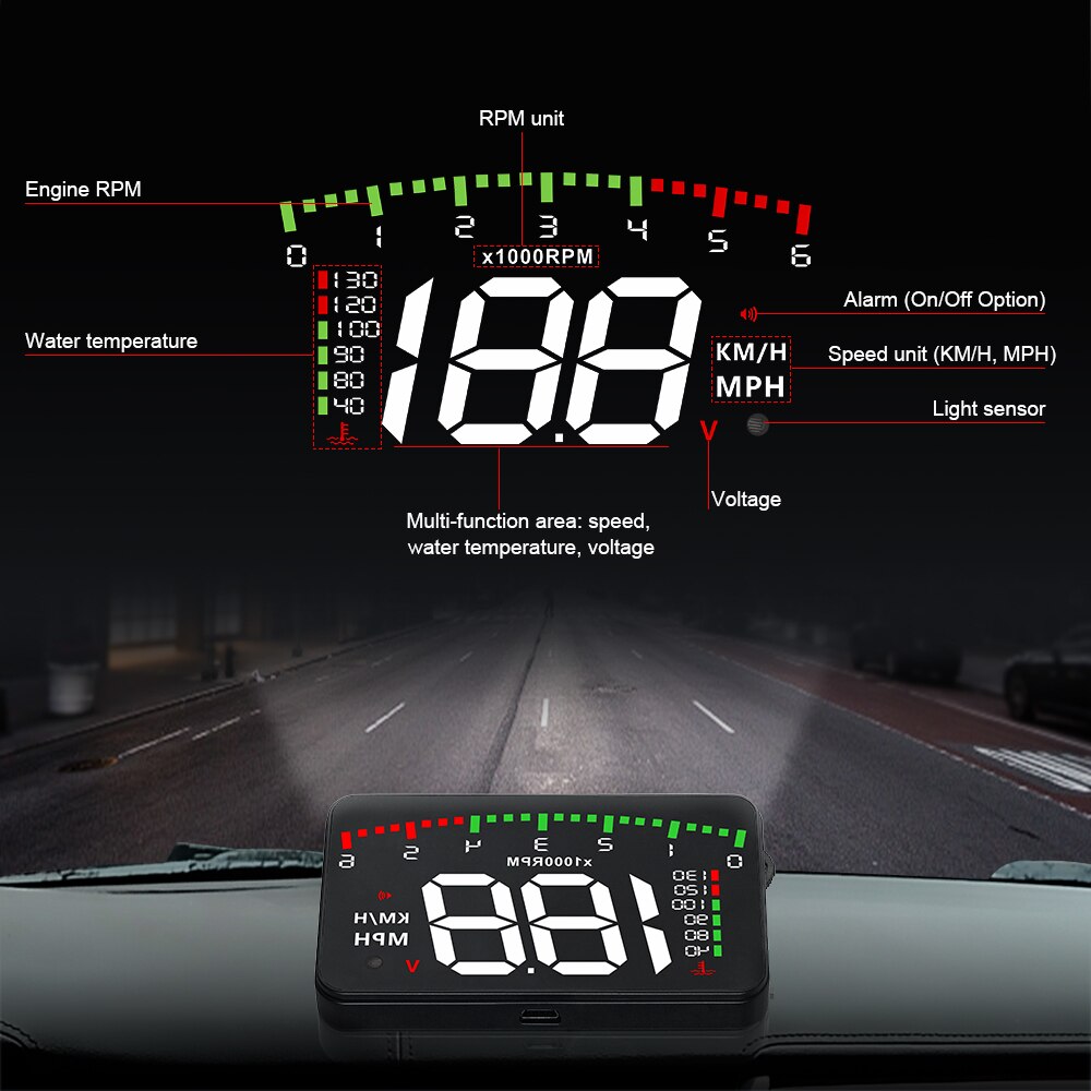 Digital car speed projector