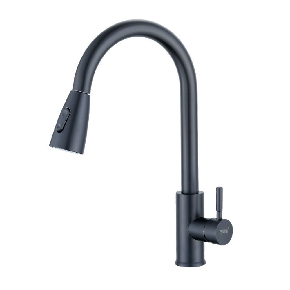 Cold and Hot Telescopic Pull Out Kitchen Faucet 