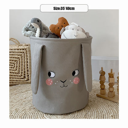 Foldable Canvas Laundry Basket for Kids and Toys