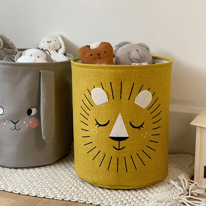 Foldable Canvas Laundry Basket for Kids and Toys
