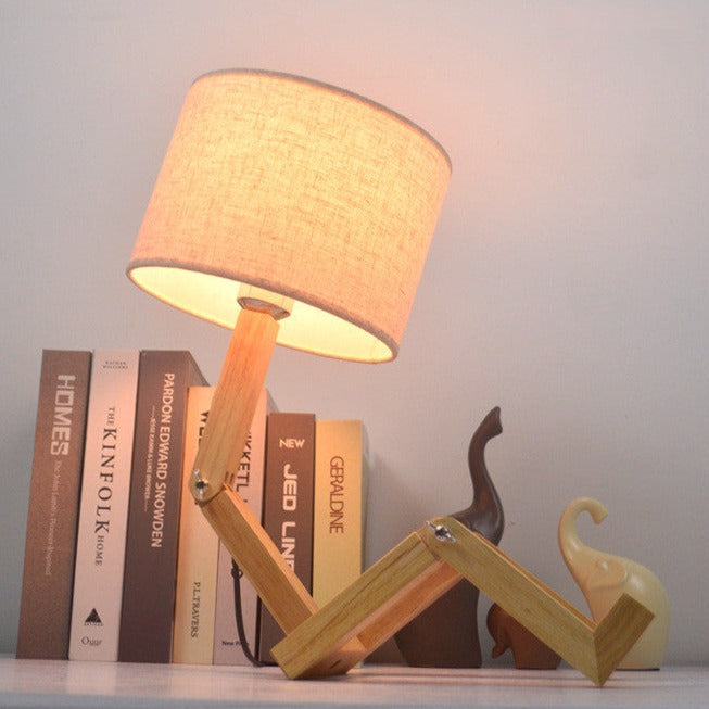 Lampe de Table en Bois Flexible et Pliable