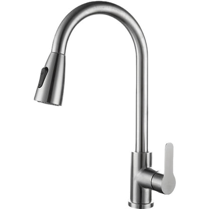 Cold and Hot Telescopic Pull Out Kitchen Faucet 