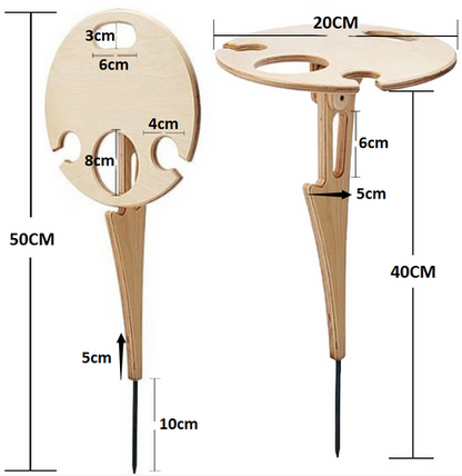 Mini Table à Vin Pliante Pour jardin, plage