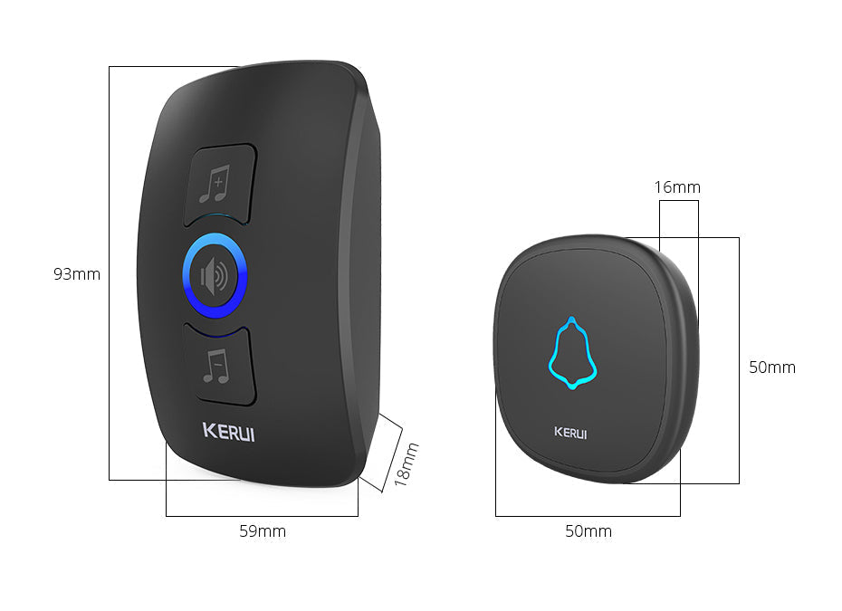 KERUI Wireless Doorbell, Waterproof Outdoor Wireless Chime