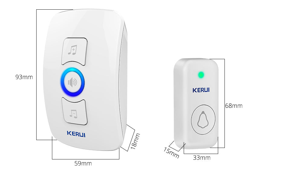 KERUI Wireless Doorbell, Waterproof Outdoor Wireless Chime