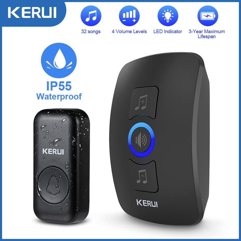 KERUI Wireless Doorbell, Waterproof Outdoor Wireless Chime