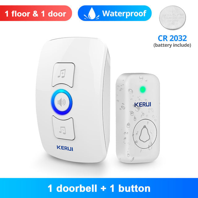 KERUI Wireless Doorbell, Waterproof Outdoor Wireless Chime