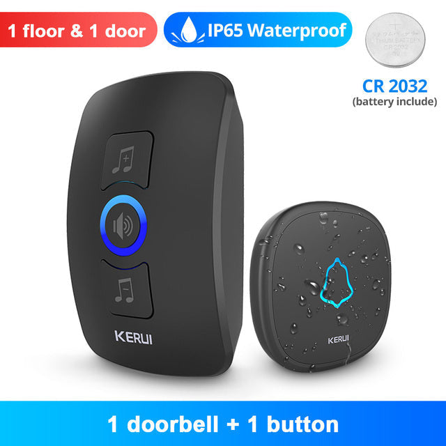 KERUI Wireless Doorbell, Waterproof Outdoor Wireless Chime