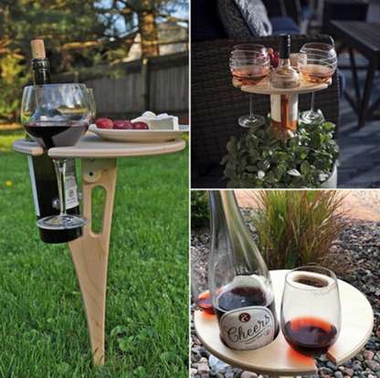 Mini Table à Vin Pliante Pour jardin, plage